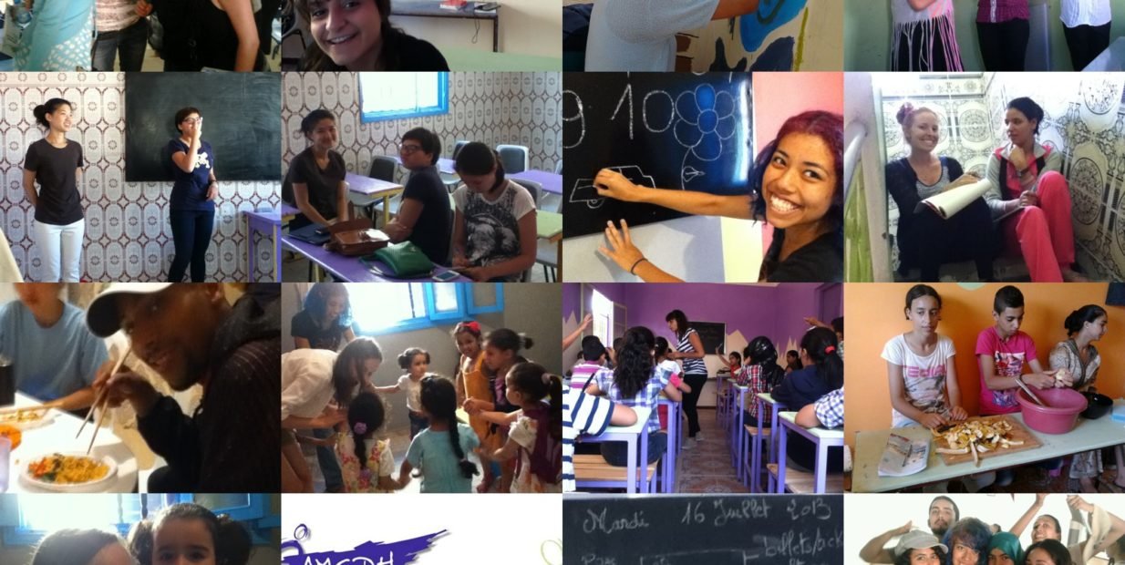 AMCDH international volunteer workcamp in Morocco – teaching languages, community activities, cultural exchange and solidarity projects.