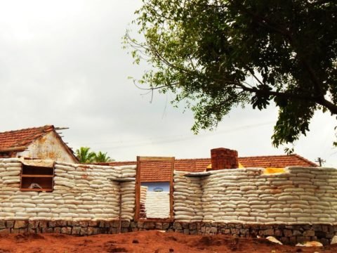 eco-building, India, earthbag home