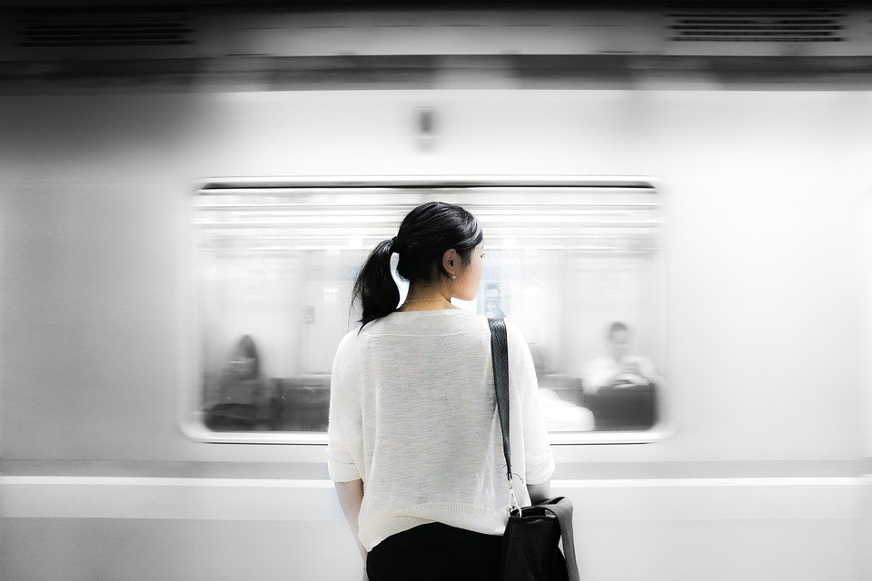 train pass, passport, asian girl, visa, white background,