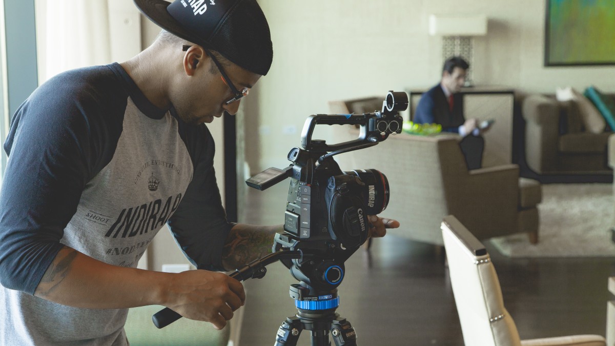 video equipment film-making staff
