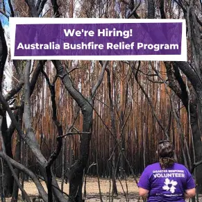 Australia, bushfire, relief, disaster, volunteering, room and board, food and accommodation, team, emergency