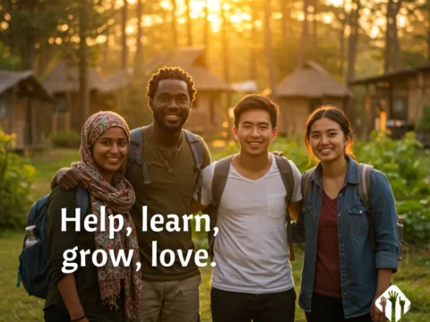 quote, ecovillage, intentional community, volunteer projects, food and accommodation, cultural exchange, diversity