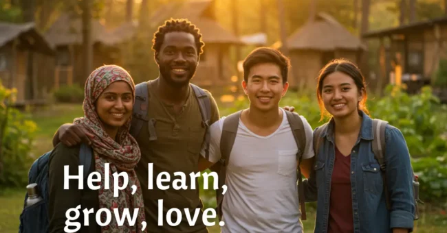 quote, ecovillage, intentional community, volunteer projects, food and accommodation, cultural exchange, diversity