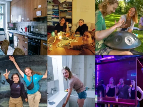 Staying in Bern volunteer house in Switzerland — shared kitchen, communal dinners, music in the park, cleaning tasks and group activities; volunteer in Bern, Switzerland.