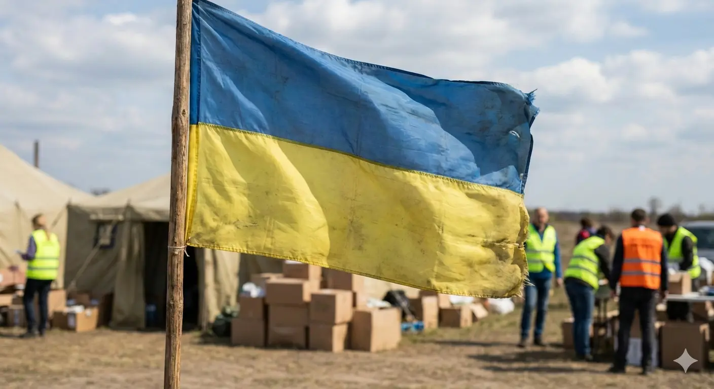 Ukraine volunteer projects flag
