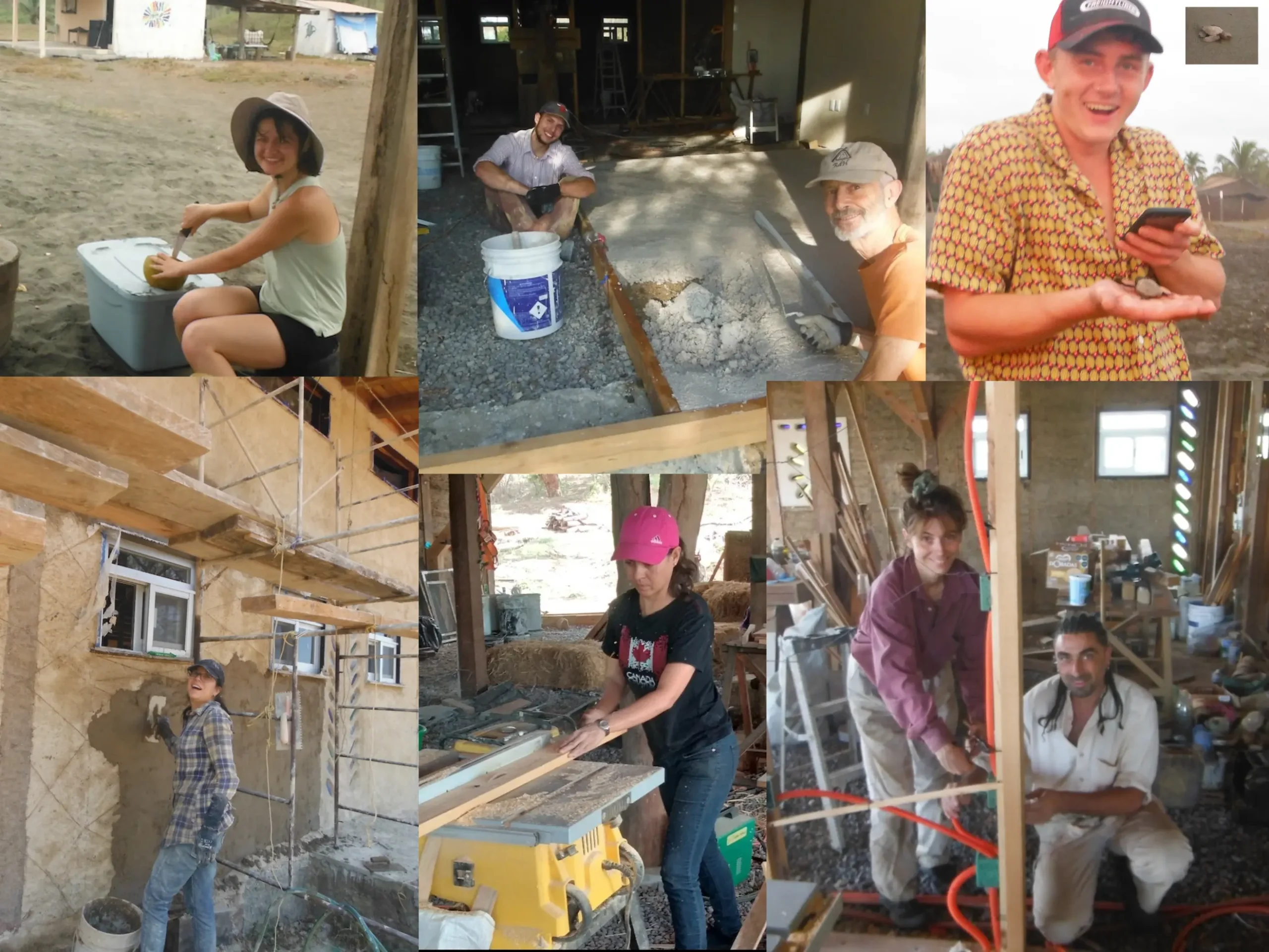 Eco building volunteer work at Roca de Hadas in South Jalisco, Mexico.