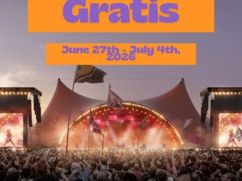 Volunteer opportunity at Roskilde Festival 2026 in Denmark, crowd in front of the main festival stage
