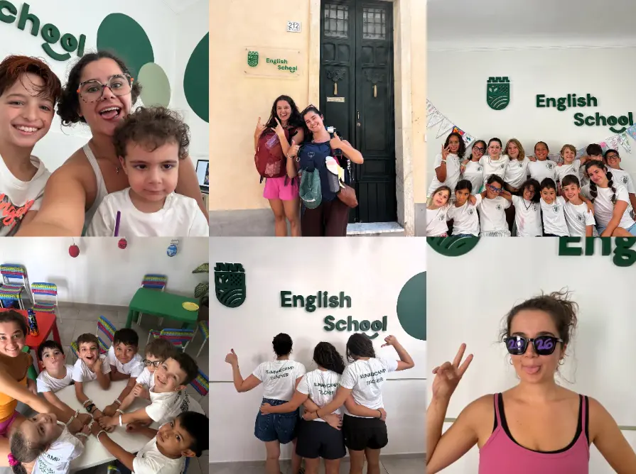 Volunteers and students taking part in an ESL cultural exchange and conversation activities at a language school in Sicily